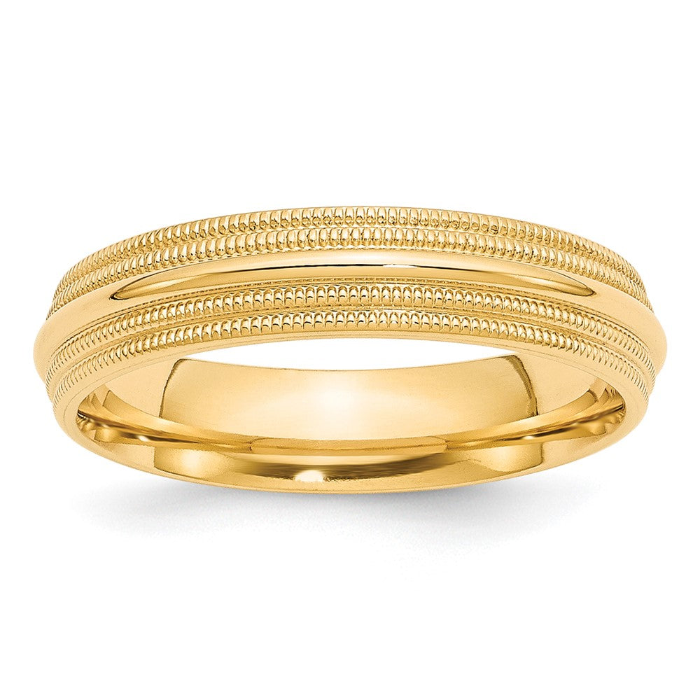 10KY 5mm Double Milgrain Comfort Fit Band Size 12.5